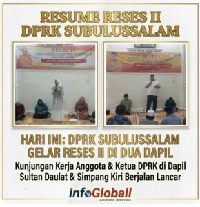 Reses II Ketua DPRK Subulussalam: DPR Tanpa Pokir adalah Dewan Ompong