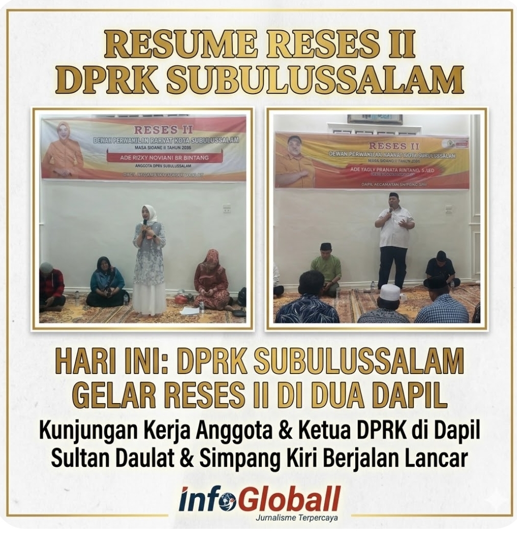 Reses II Ketua DPRK Subulussalam: DPR Tanpa Pokir adalah Dewan Ompong